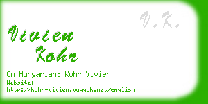 vivien kohr business card